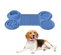 Dog Treat - Puppy Eating Mat, Pet Feeding Pad With Various Texture Designs, 5 Large Suction Cup Base, Six-in-1 Partition Design For Kitten Doggy And Other Small Pets, Interactive Slow Feeder