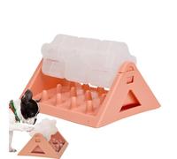 Dog Treat Puzzle - Interactive Slow Feeder Toy for Puppies, Rotating Flower Food Dispenser, Mental Stimulation Game for Mealtime, Pet Enrichment Tool, Fun Training Aid, Green Pink Color Option