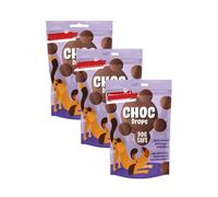 Dog Treats Bundle, Choc Drops, Safe Chocolate Training Buttons, 200g Each, Pack of 3 with Thank You Card