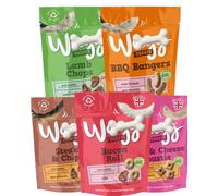 Dog Treats Bundle, Variety Pack, Natural Training Snacks with BBQ Bangers, Ham & Cheese Toastie, Bacon Roll, Steak & Chips, Lamb Chops, 125g Each, Oven Baked, 5 Flavours with Thank You Card