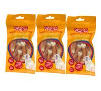 Dog Treats Chewy & Crunchy Chicken Snacks Dumbbell, Nugget, Sweet Potato, Stick, Calcium Bone Low Fat, Real Meat, No Artificial Colours 3 Pack Zvire (Pack Of 3, Chicken & Calcium Bone Dog Treats 65g)