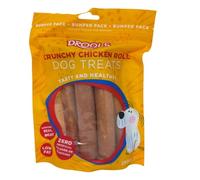 Dog Treats - Crunchy Roll, Tasty Stick, Yummy Bone & Combo Pack - Real Meat, Low Fat, No Artificial Colours Natural Chicken Chews - 250-300g Packs Zvire (250g, Crunchy Chicken Roll Dog Treats)