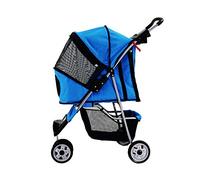 Dog Trolley Carrier Strolling Cart Dog Stroller for Medium Dogs and Cats, Luxury Dog Pram StrollerDog/Cat/Pet Stroller with Large Storage Basket, Easy Foldable 5900X8F3N