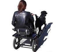 Dog Trolley Cart for Large Dogs, Cart with Seat and Backrest, Foldable Pull Rod, Dual-Wheel Brake Pedals, Secure Carabiner Hook, Pulling Training Equipment(X-Large)