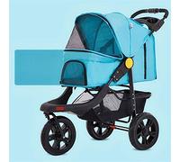 Dog Trolley Dog Stroller 3 Wheels Pet Strollers Cat Dog Pushchair Trolley PuppyCarrier Oneclick Folding Shockproof with Water Cup Holder Storage Basket