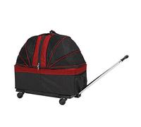 Dog Trolley Rolling Dog Stroller Pet Car Seat with a Unique Roof Pet Carrier with Detachable Wheels Soft Sided Portable Bag with Handle for Small and Medium