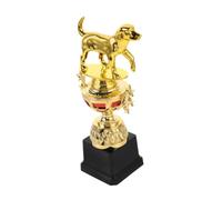 Dog Trophy Award with Standing Dog Topper Gold Plastic 1st Place Prize
