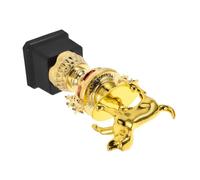 Dog Trophy Award with Standing Dog Topper, Golden Plastic Winner Prize