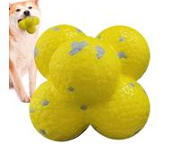 Dog Tube Balls, Assault Chewing Dog Balls, Popcorn Balls Bite Proof Teething Toy | Bouncy Tube Ball for Dogs Bite Paper