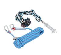 Dog Tug Of War Toy, Tree Tugger Dog Toy Outdoor Dog Toys 49.2ft Spring Pole Dog Toy, Dog Hanging Rope Toy, Dog Bungee Rope, Dog Tug Rope with Storage Bag for Small Medium Large