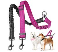 Dog Tug Rope - Shock-Absorbing Reflective | 360 Degree Swivel Rope for 2 Dogs, for Medium and Large Dog Breeds for Walking Training as well as Activities in the Park Garden and Yard