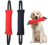 Dog Tug Toy, 2PCS Tug of War Dog Toy, Interactive Dog Toys, Dog Tough Jute Bite Pillow with 2 Handles, Puppy Training Interactive Play, Dogs Interactive Toy, Dog Training Toys for Small and Medium Dog