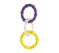Dog Tug Toy, 3-Ring Fetch Trainer, 22x9.5x2cm, Interactive Pull Rope, Pet Exercise Chew Toy, Strong Grip Design, for Indoor Garden Park Beach Play
