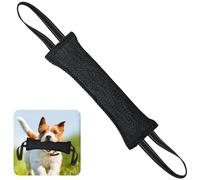 Dog Tug Toy Dog Bite Pillow Pull Toy with 2 Strong Handles Perfect for Tug of War, Puppy Interactive Play, Tear Resistant Bite Training Toys for Small Medium Large Dogs (Dark Black-Line)