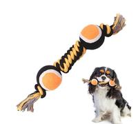 Dog Tug Toys,Double Tennis Ball Design Puppy Chewing Toys | Halloween Pet Accessories, Portable Cotton Rope for Holiday Birthday