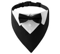Dog Tuxedo Collar - Dog Tuxedo Wedding Bandana Collar, Dogg Wedding Bandana Collars | Excellent Workmanship Pet Bow Tie Dogs Bandaana | Dogs Tuxeedo Bow Tie Neck Scarf For Weddings, Parties