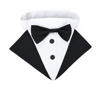 Dog Tuxedo Collar - Elegant Dog Tuxedo Wedding Sanacle Bandana, Collar | Saliva Towel Bandana, Dog Tuxedo Harness for Formal Dog Costumes, Engagement Birthday