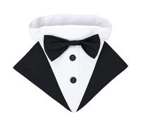 Dog Tuxedo Collar, Tuxedo Bowtie Dog Collar | Tuxedo Collar Wedding for Dogs with Bandana Comfortable Dog Tuxedo Harness for Ba, Medium and Large Dogs