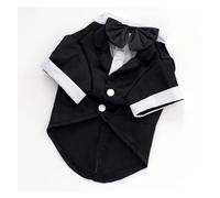 Dog Tuxedo Costume Formal Shirt Dog Wedding Black Jacket Suit Pet Puppy Prince Ceremony Bow Tie Suit Small Dogs Cats Clothes(XXL)