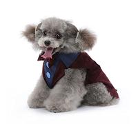 Dog Tuxedo, Pets Wedding Suit for Dogs, Pet Formal Clothes, Pet Outfit for Small Dogs Cats, Dog Clothes, Dog Wedding Outfit, Cosplay Prince Costume Gentleman Apparel (L)