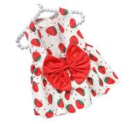 Dog Tuxedo Shirts Formal Puppy Wedding Costume Bow Tie Pet Suit for Male Dogs Outfits Applicable to Wedding Birthday Party Apparel(Red,L)