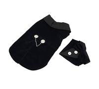 Dog Tuxedo Suit, Dogs Formal Wedding Attire, Stylish Canine Navy Blue Party Costume with Detachable Bow Tie for Small and Medium Dogs (L)