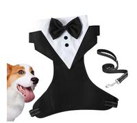 Dog Tuxedo Wedding Suit with Removable Bow Tie Handkerchief | Formal Puppy Shirt Costume for Small Medium Large Dogs Soft Breathable Pet Suit for Dogs