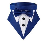 Dog Tuxedo With Bowtie To Your Wedding Outfit Blue Costume For Small Dog Formal Suit Clothes For Cosplay Birthday Outfit Suit And Bowtie Male Phone (Blue, S)