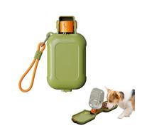 Dog Two-in-One Water Bottle to Go - Lose Water and Dry Food at the Same Time - Portable Drinking & Feeding Set for Dogs on the Go (A, One Size)