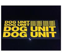 Dog Unit Die Cut (Multisize) Yellow Reflective K9 Handler Security Patrol Car Van Stickers