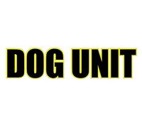 DOG UNIT STICKER SECURITY K9 UNIT DOG PATROL SIGN K9 Handler SIA ESTATE Car Door sign Search & Rescue Yellow and Black (IMPACT FRONT, 400x92mm x 2)