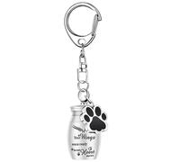 Dog Urn - Dog Ash Urn Aluminium Alloy | Memorial Keepsake Ash Holder with Puppy Paws Charm, Ring, Perfume Bottle Jewellery for Pet Memory, Travel Exhibition, Home Grave Party