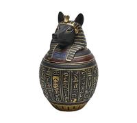 Dog Urn - Elegant Remembrance Symbol, Resin Ancient Egyptian Puppy Keepsake | Puppy Souvenir Urn For Pet Parents Grieving Families Veterinarians Shelter Home Apartment Living Room Bedroom