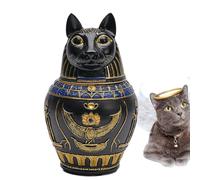 Dog Urn, Resin Jar Keepsake, Egyptian Cat God Urn, for Cat Animals Home Memorial Loss Sympathy Grave Bereavement