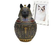 Dog Urns for Ashes, Ancient Egyptian Resin Kitten Keepsake, Kitten Keepsake Urn, for Pet Parents Animal Lovers Grieving Families Home Apartment Living Room Bedroom Study Desk Dressing Table Bedside