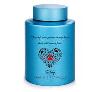 Dog Urns for Ashes - Memorial Cremation Urn Personalised with Paw Prints for Dog & Cat, 2 Sizes, Pet Loss Gift for Remembrance & Sympathy