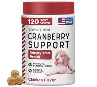 Dog UTI Treatment Cranberry Supplement for Dogs, 120 Soft Chews - Natural Urinary Tract Infection Support and Healthy Bladder Control - Made with Echinacea and Vitamin C