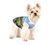 Dog Vest, Alpine Farm Cows Print Pet Tank Top Pullover Soft Puppy T-Shirt & Breathable Cat Clothes for Small Breeds L
