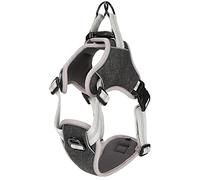 Dog Vest Harness Adjustable Reflective Pet Safety Harness AntiLost Chest Strap for Large Medium Dogs Black Polyester Nylon (S)