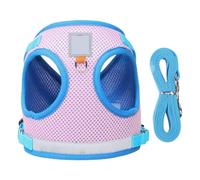 Dog Vest Harnesses Adjustable Dog Harness And Leash Breathable For Walk For Training Walking(Pink,S)