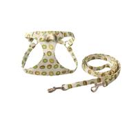 Dog Vest Harnesses Adjustable Dog Harness And Leash Soft Cute For Training Walking(Green,28-36cm)