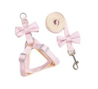 Dog Vest Harnesses Breathable Dog Harness And Leash Adjustable For Daily Walk For Training Walking(Pink,S)
