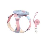 Dog Vest Harnesses Breathable Dog Harness And Leash Set For Outdoor Activity For Training Walking(Pink,L)