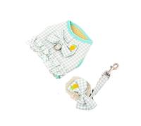 Dog Vest Harnesses Dog Harness And Leash With Mesh Breathable For Training Walking(Green,43-44cm)