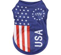 Dog Vest, Patriotic American Flag Shirt for Small to Large Dogs, Breathable Mesh Tank Top for Summer, 4th of July, National Holidays, and Casual Outings - Comfortable & Stylish Blue USA Design