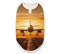 Dog Vest Pet Vest Dog Post Surgery Body Suit Cold Weather Coat Aircraft Plane at Sunset Printed for XS S M Dogs Male Or Female