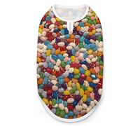 Dog Vest Pet Vest Dog Post Surgery Body Suit Cold Weather Coat Assorted Jelly Beans Printed for XS S M Dogs Male Or Female