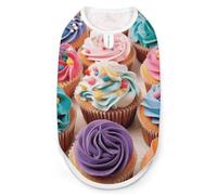 Dog Vest Pet Vest Dog Post Surgery Body Suit Cold Weather Coat Birthday Cupcakes Printed for XS S M Dogs Male Or Female