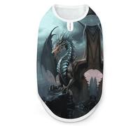 Dog Vest Pet Vest Dog Post Surgery Body Suit Cold Weather Coat Cool Dragon Printed for XS S M Dogs Male Or Female