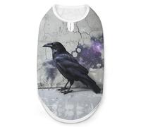 Dog Vest Pet Vest Dog Post Surgery Body Suit Cold Weather Coat Crow on The Ground Printed for XS S M Dogs Male Or Female